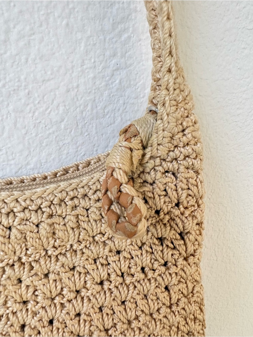 The Sak Crochet Crossbody Bag in Beige Tan - Picture 2 of 7